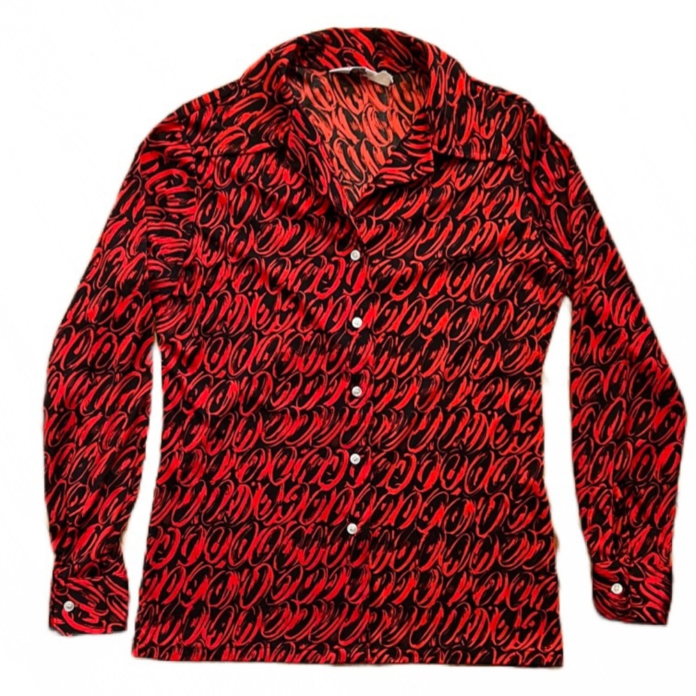 Vintage Sears Red Dagger Collar Shirt